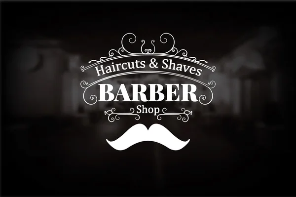 Logotipo da barbearia vintage — Vetor de Stock