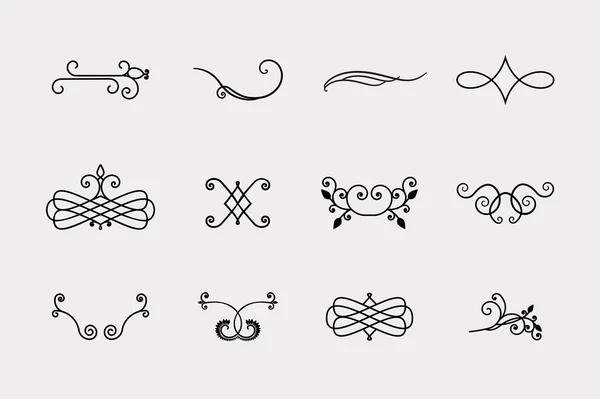 Set of swirls and dividers Stock Illustration