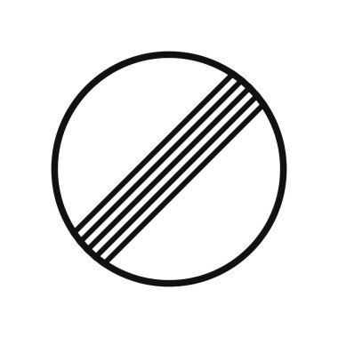 Siyah beyaz yuvarlak trafik ışığı, beyaz arka planda izole edilmiş. Yasakların sonu