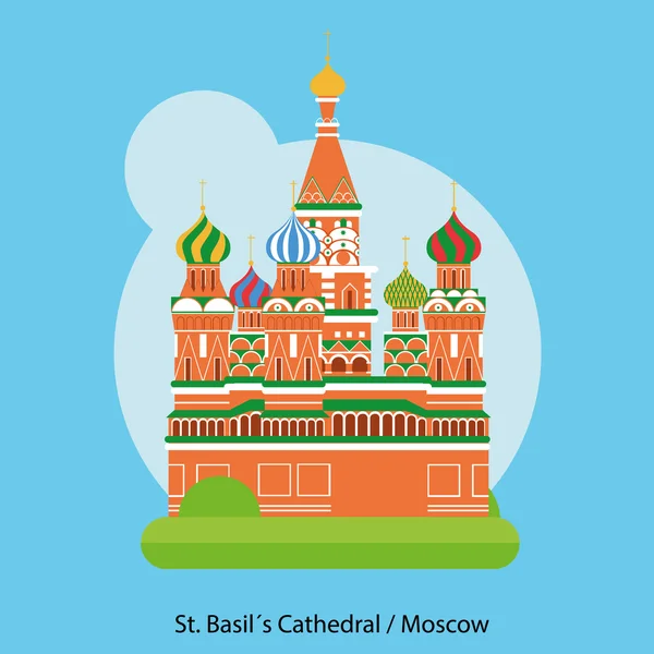 Katedrála svatého Basils vektor, Moskva — Stockový vektor