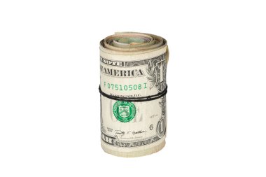 Dolar bükülmüş rulo