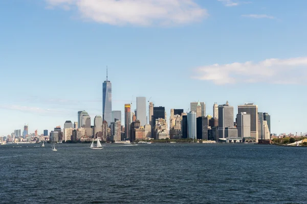 Downtown of New York over Hudson rive — Stock Photo, Image