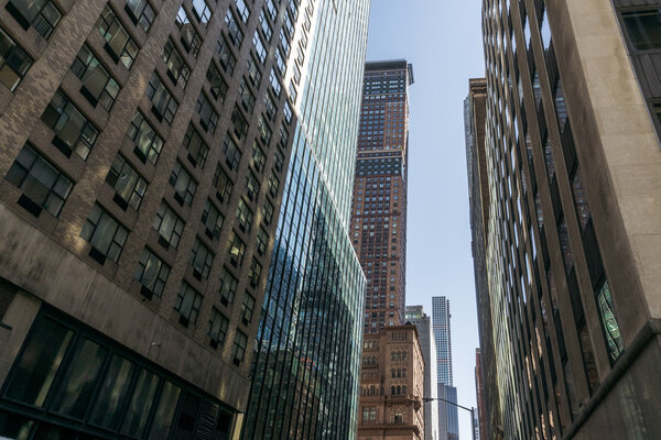 New York, USA - September 20, 2015: The skyscrapers of New York is one of the main symbols of the city, in New York.