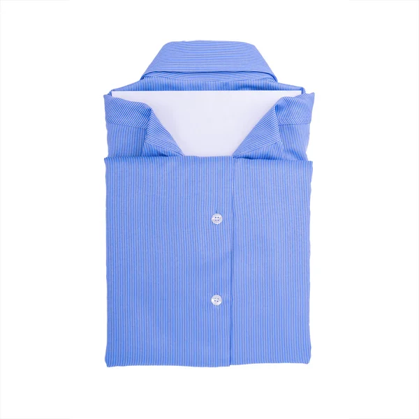 Μπλε πουκάμισο απομονωμένο σε λευκό φόντο — Φωτογραφία Αρχείου