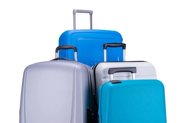 Four suitcases isolated on white background — Stock Photo, Image