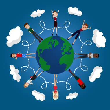 Vector Flat Design World Peace Illustration