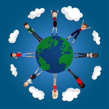 Vector Flat Design World Peace Illustration