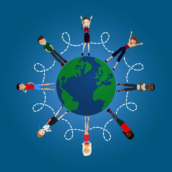 Vector Flat Design World Peace Illustration