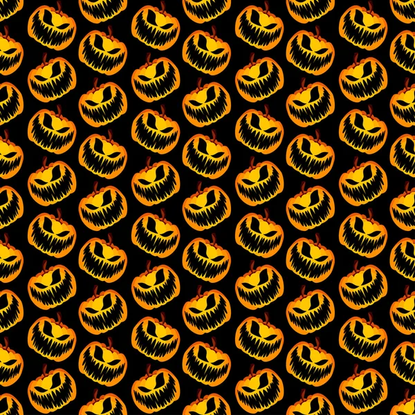 Vector aislado amarillo naranja festivo aterrador y espeluznante calabaza de Halloween — Vector de stock