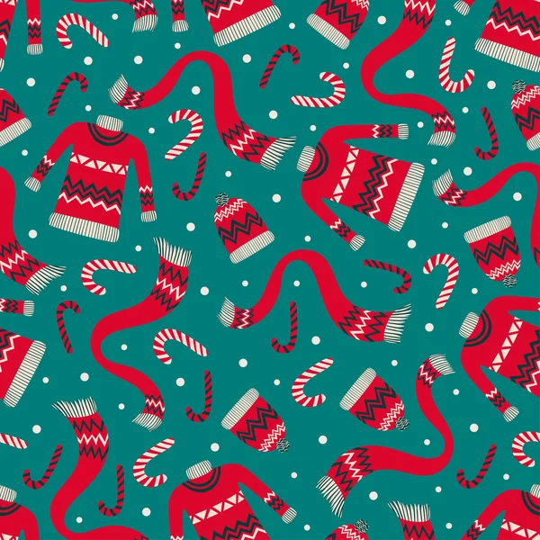 Vintage Seamless Pattern Background for Gift Wrapping Paper — Stock Vector