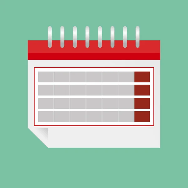 Vector colorido calendario — Vector de stock