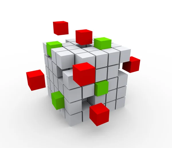 3d abstract cubes — Stock Photo, Image