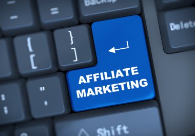 3d bağlı kuruluş pazarlama klavye kavramı