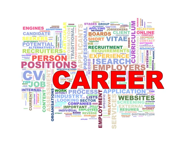 Career wordcloud word tags — Stock Photo, Image