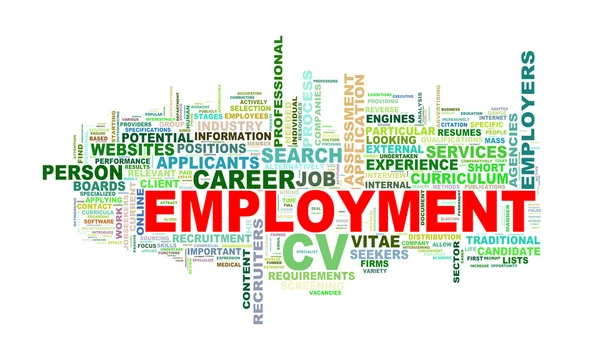 Employment wordcloud word tags — Stock Photo, Image