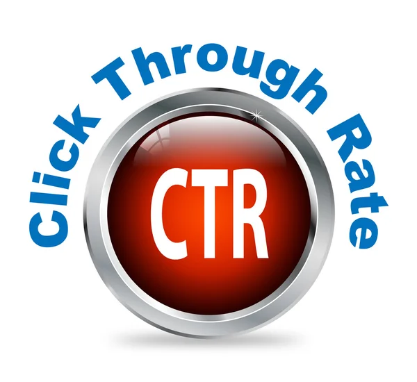 Botón redondo de click through rate - ctr — Foto de Stock