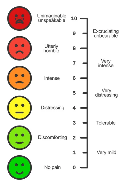 Schmerzskala vertikal — Stockvektor