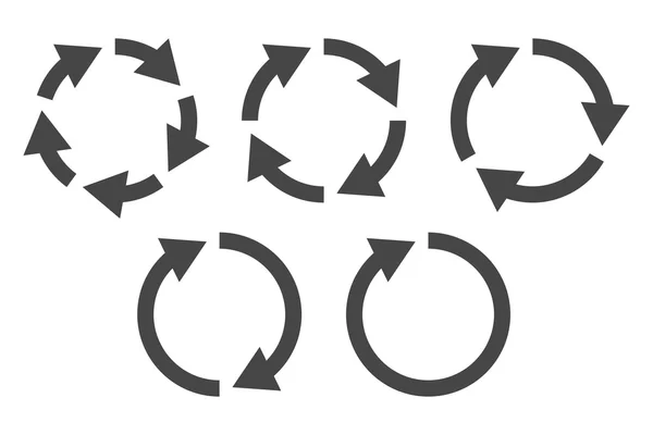 Circular arrows icon set — Stock Vector