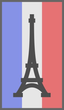 Fransa arka plan bayrağı Paris sembolü