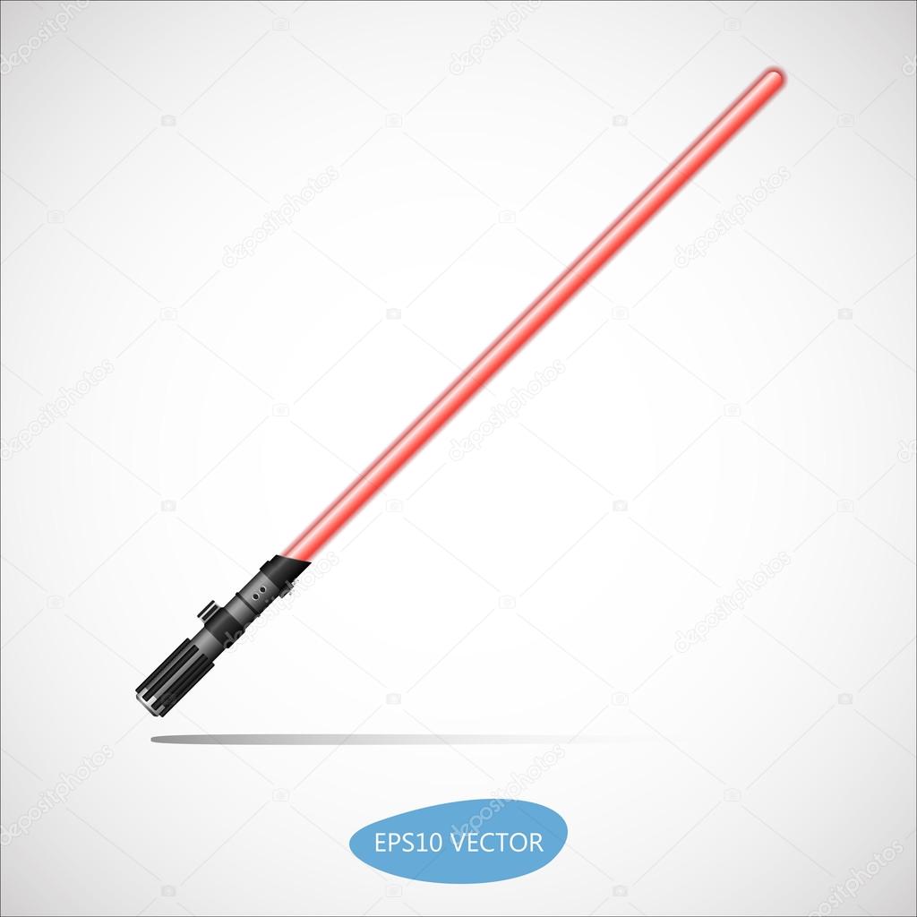 Light Saber - Futuristic Energy Weapon. Isolated Vector Illustration