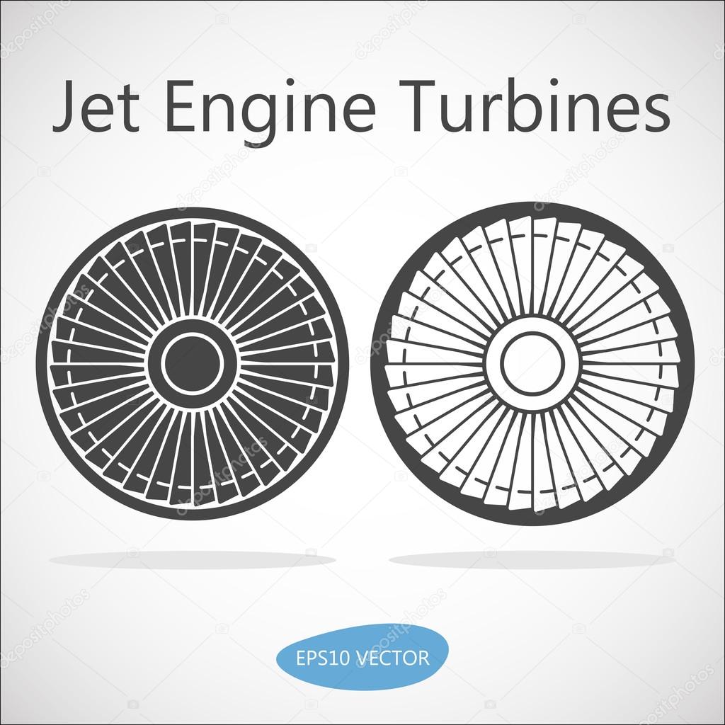 Jet Engine Turbine Front View