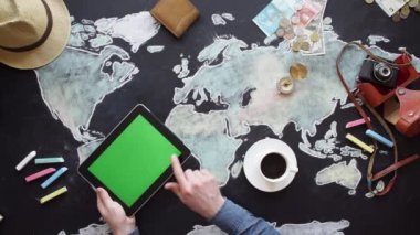 El, harita, Pusula, para ve tablet kara tahta masada.