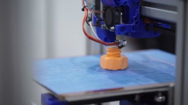 3D baskı parça beyaz. 3D yazdırma ayrıntı