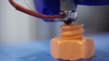 3D baskı parça beyaz. 3D yazdırma ayrıntı