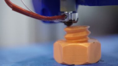 3D baskı parça beyaz. 3D yazdırma ayrıntı