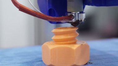 3D baskı parça beyaz. 3D yazdırma ayrıntı