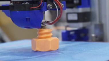 3D baskı parça beyaz. 3D yazdırma ayrıntı