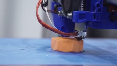3D baskı parça beyaz. 3D yazdırma ayrıntı