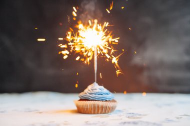 Doğumgünü Keki bir maytap ile