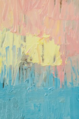 Renkli arka plan yapılmış yağlı boya