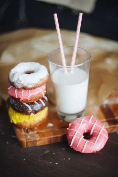 donut and milk