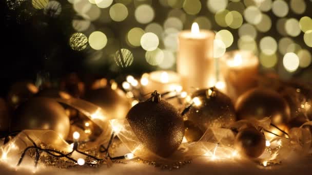 金色圣诞背景 — 图库视频影像