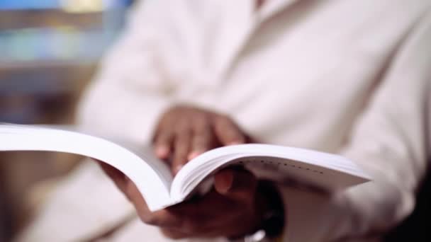 Happy african american college student with books — Stock Video