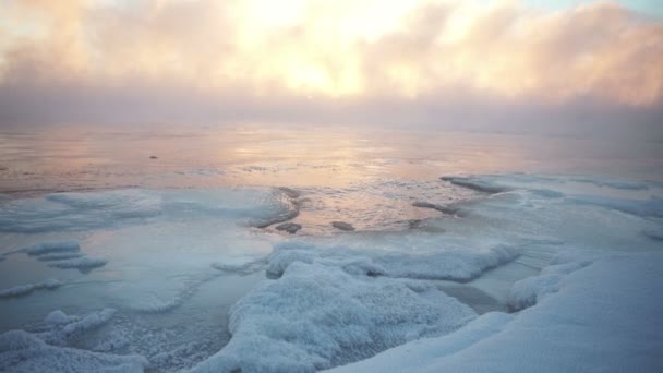 Icebergs contra Stormy Sky en Islandia — Vídeo de stock