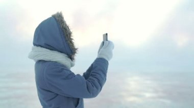 buz üzerinde fotoğraf çıkart