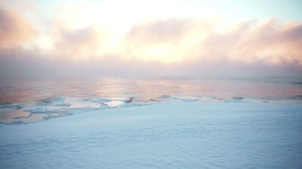 Eisberge gegen stürmischen Himmel in Island — Stockvideo