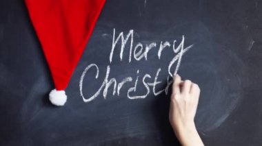 Merry Christmas kutlama için kara tahta arka plan