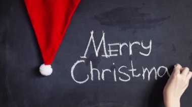 Merry Christmas kutlama için kara tahta arka plan