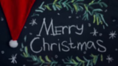 Merry Christmas kutlama için kara tahta arka plan