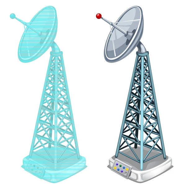 홀로그램 안테나 타워, 2 격리 항목 — 스톡 벡터