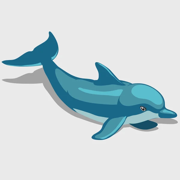 Karikatura Dolphin, znak pro potřeby návrhu — Stockový vektor