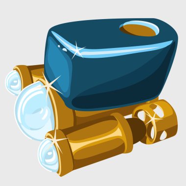 Makine ile bir pervane ve yuvarlak farlar