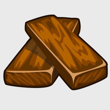 İki kahverengi ahşap doard portre, izole vektör