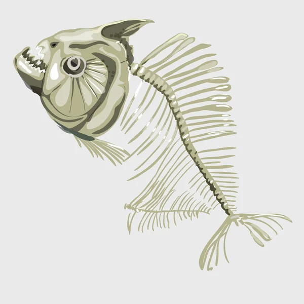 Esqueleto de peixe, ícone para outras necessidades de design — Vetor de Stock
