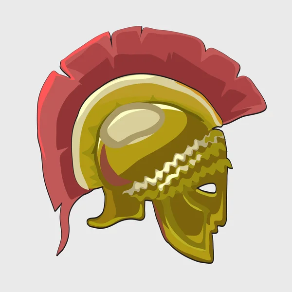 Ícone histórico cavaleiros capacete em estilo plano — Vetor de Stock