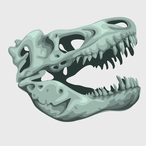 巨大な動物の化石化した頭部 — ストックベクタ